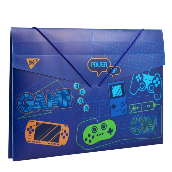 Папка «GAME» 38х25 см пластикова на гумках, ТМ YES