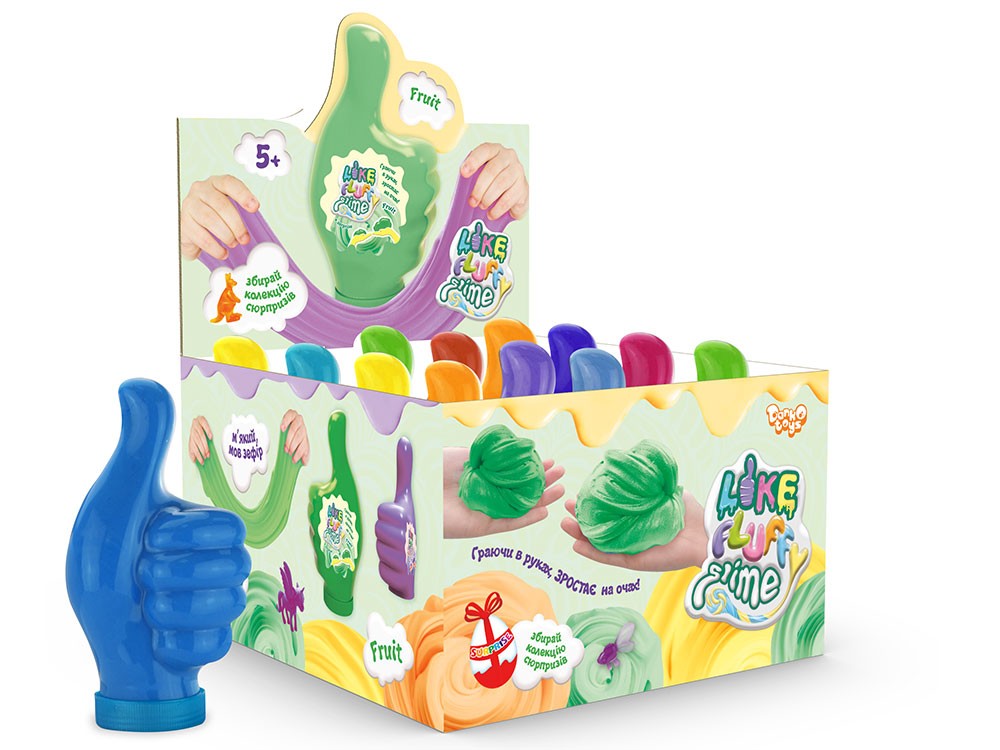 Слайм «LIKE Fluffy Slime», в асортименті, у контейнері 8,5х6,5х16 см, ТМ Данко Тойс