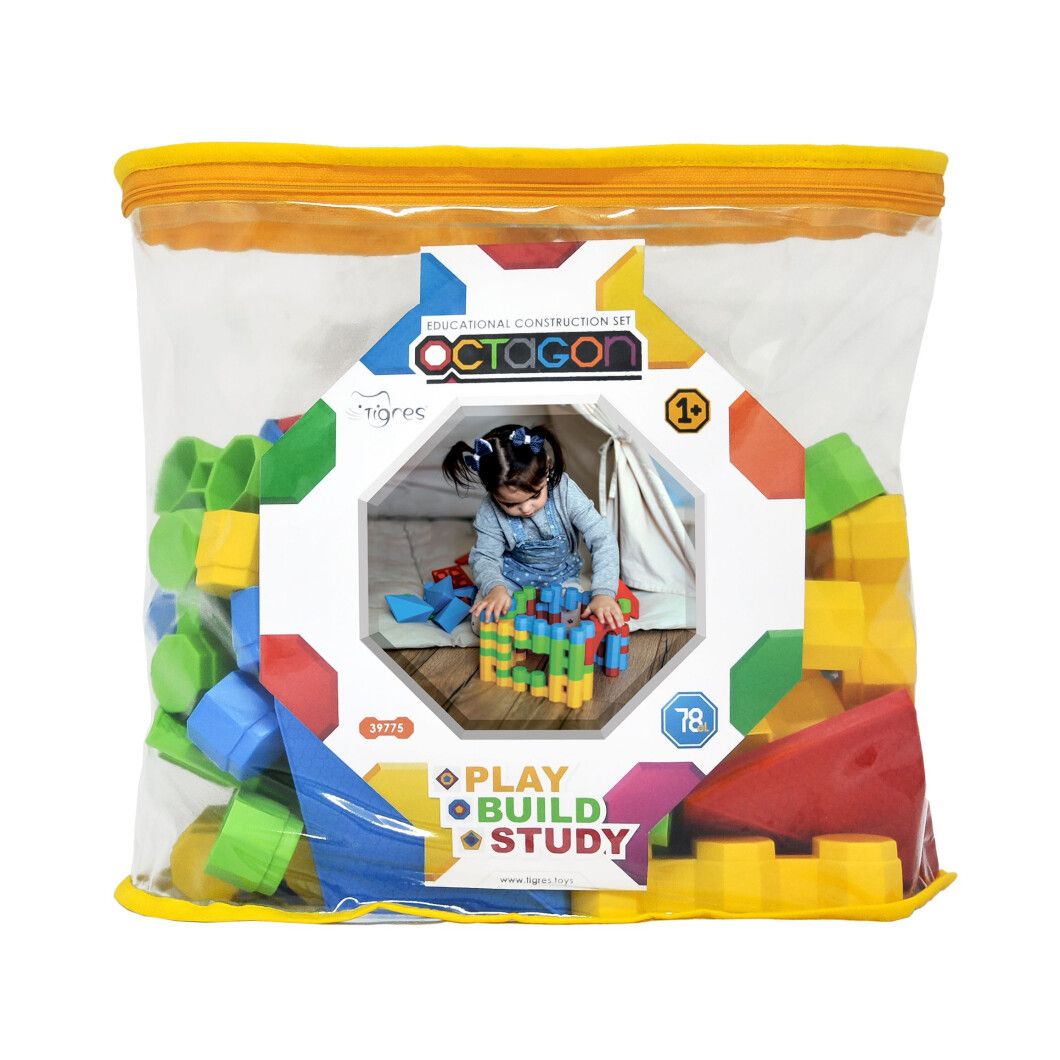 Конструктор «Octagon» на 78 елементів, у сумці, ТМ Тигрес