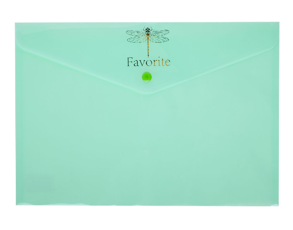 Папка-конверт «PASTEL» А4 на кнопці м'ятна, ТМ Buromax