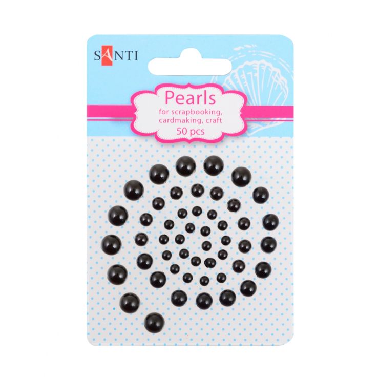 Набір перлин самоклеючих чорних, SANTI