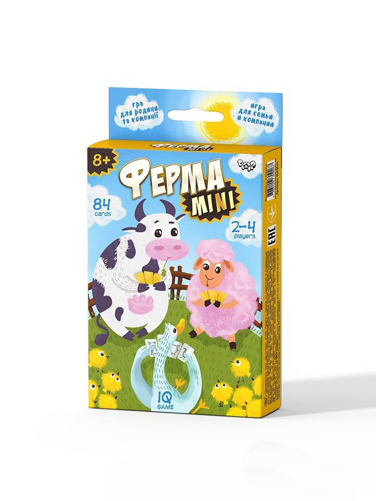 Гра настільна «Ферма Mini» розважальна, у коробці 15х9х2,5 см, ТМ Данко Тойс