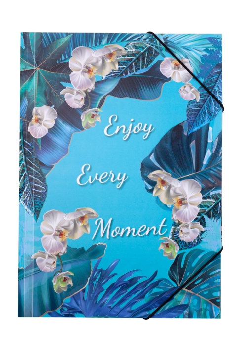 Папка на гумках «EXOTIC» А4 блакитна, ТМ Buromax