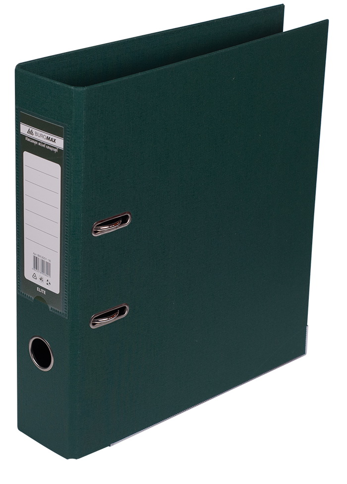 Папка-реєстратор «ELITE» А4 двостороння збірна 70 мм PP темно-зелена, ТМ JOBMAX