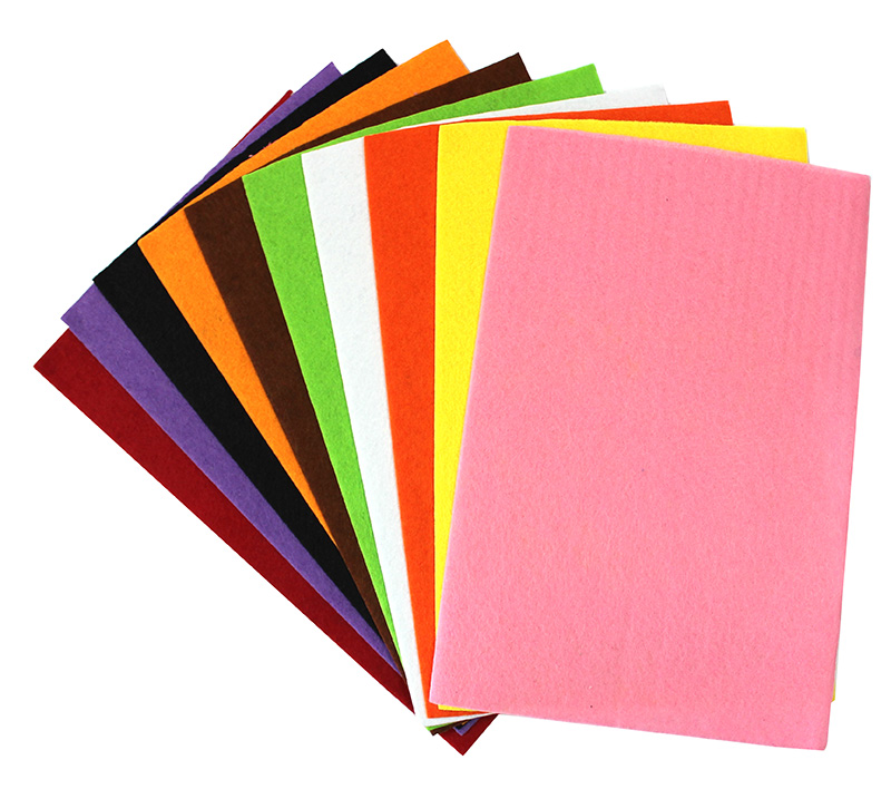 Набір фетру А4 товщиною 2 мм з 10 кольорів, ТМ Leader