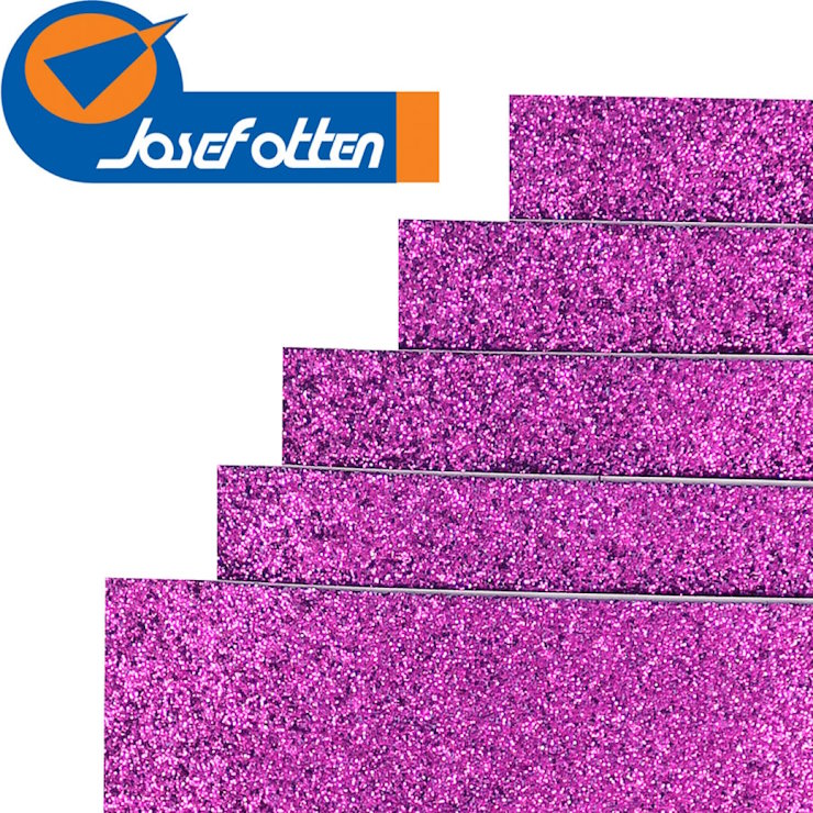 Фоаміран A4 1,7 мм з глітером та клеєм фуксія, ТМ J.Otten