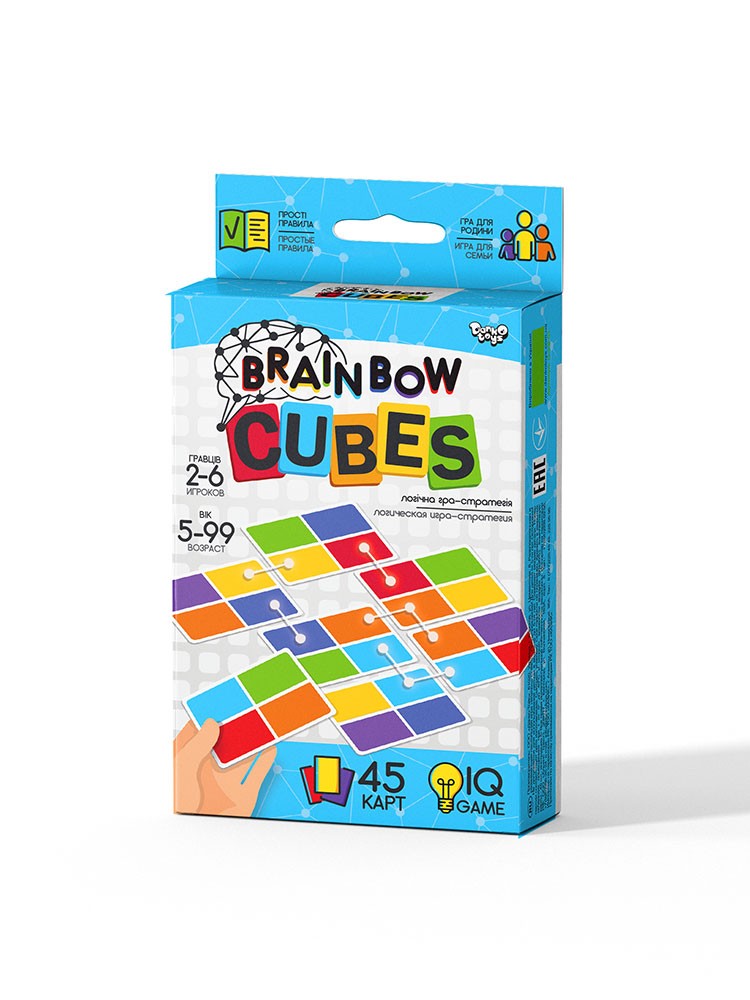 Гра настільна «Brainbow CUBES» розважальна, у коробці 13х9х2 см, ТМ Данко Тойс