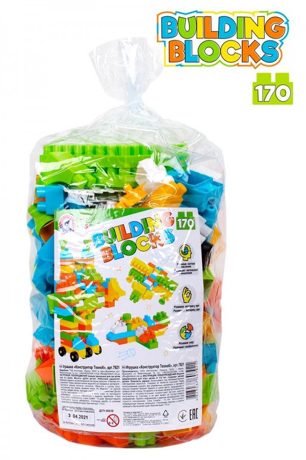 Конструктор на 170 деталей, у пакеті 54х38х37,5 см, ТМ Технок