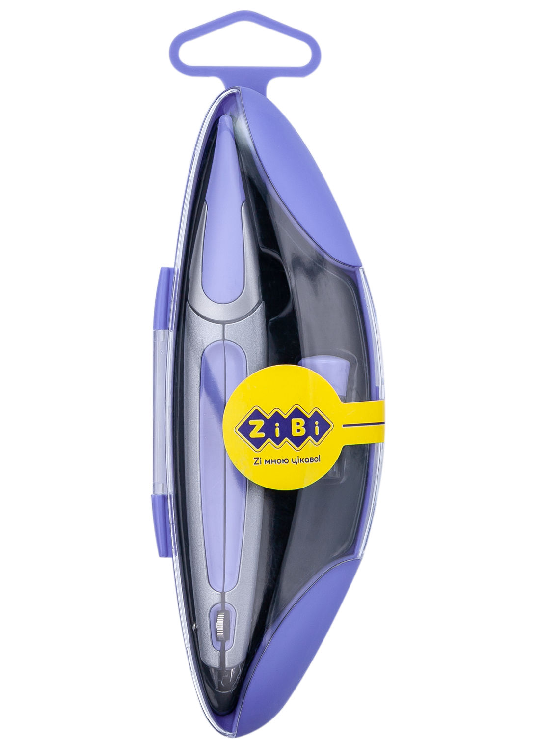 Циркуль «START ERGO» в твердому футлярі, фіолетовий, ТМ ZiBi