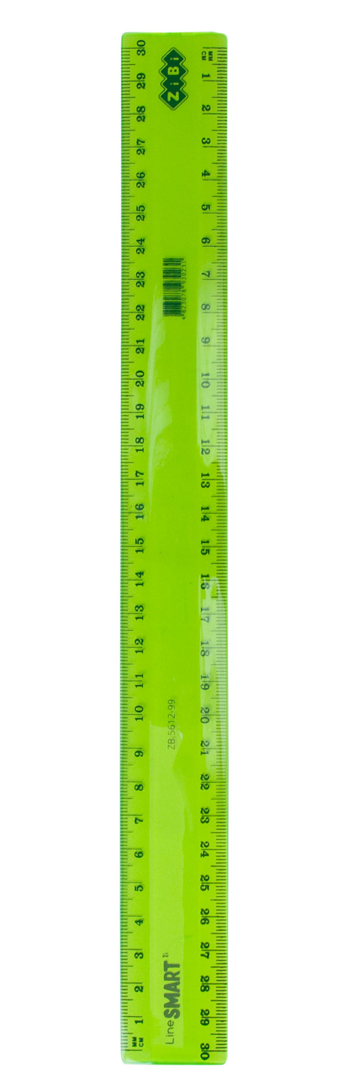 Лінійка 30 см пластикова тонована, в асортименті, ТМ ZiBi