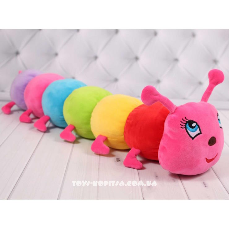 М`яка іграшка-обіймашка «Гусеничка» 84х18х15 см, ПП Копиця